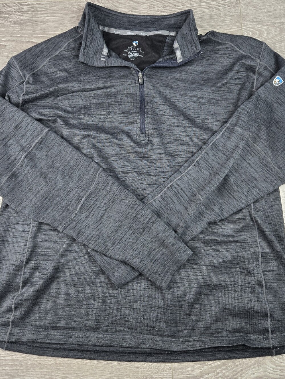 Kuhl Men's 1/4 Zip Heathered Grey Pullover Mock Neck